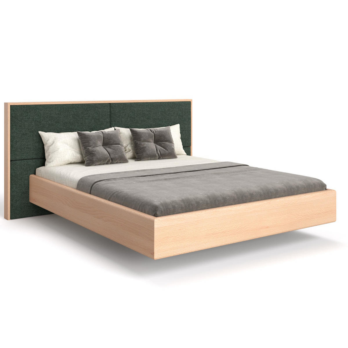 MASSIVHOLZBETT schwebend Dome aus Buche 180x220 cm, Storm 39 - Buchefarben/Naturfarben, Holz (180/220cm) - Danzz