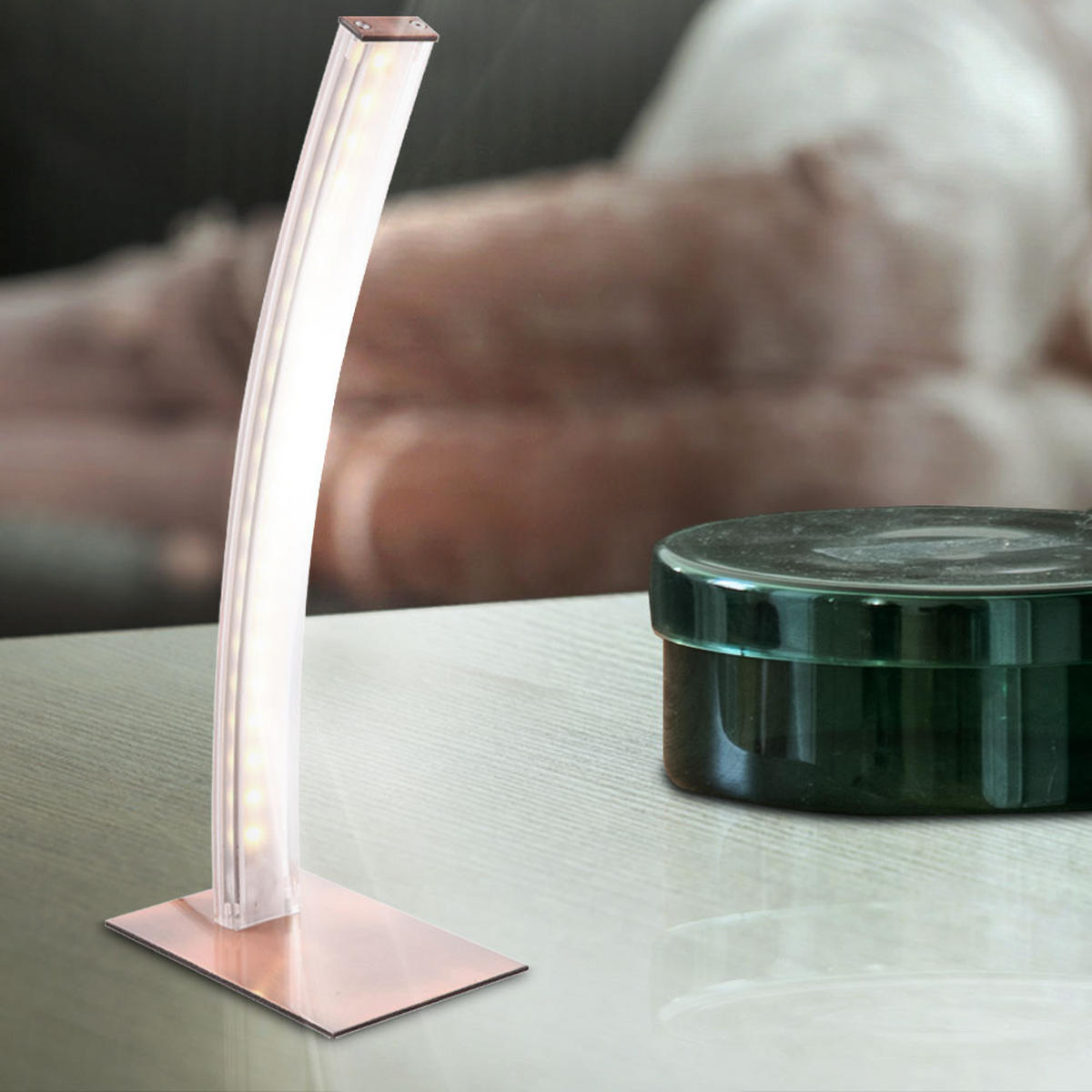 LED TISCHLEUCHTE Ace Kupfer satiniert - Kupferfarben, Metall (15/10/37cm) - Globo Lighting