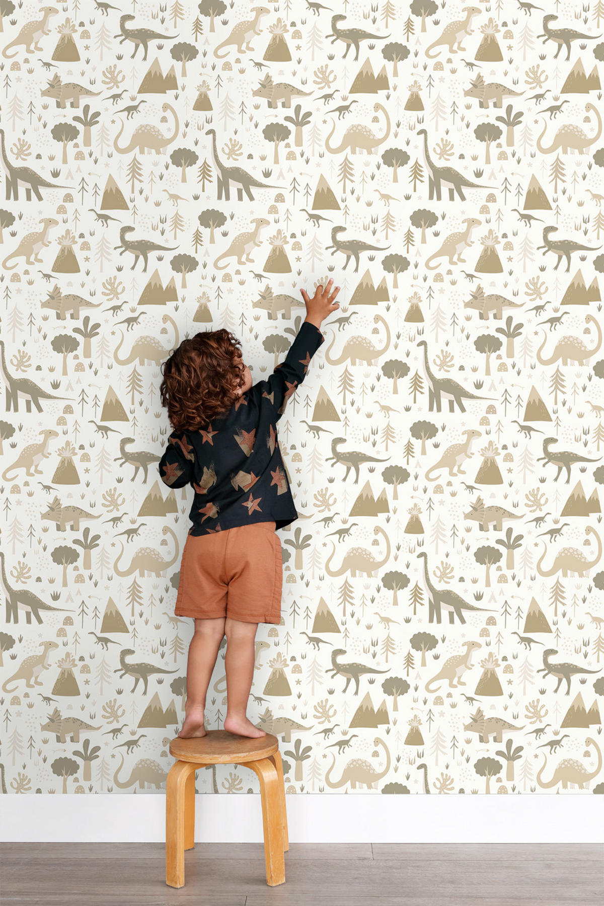 TAPETE Dinosaurier 53 cm x 10.05 m - Beige, Papier (53/0.1cm) - ESTAhome
