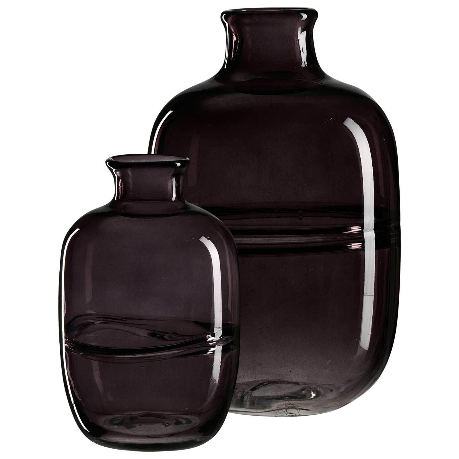 VASEN-SET Larissa anthrazit 2er Set - Schwarz, Glas (1cm) - Ritzenhoff Breker