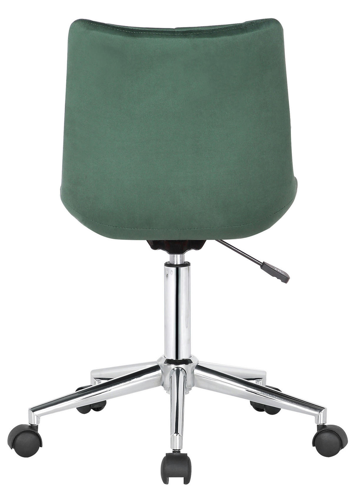DREHSTUHL Samt grün - Chromfarben/Grün, Textil/Metall (46/81/62cm) - CLP