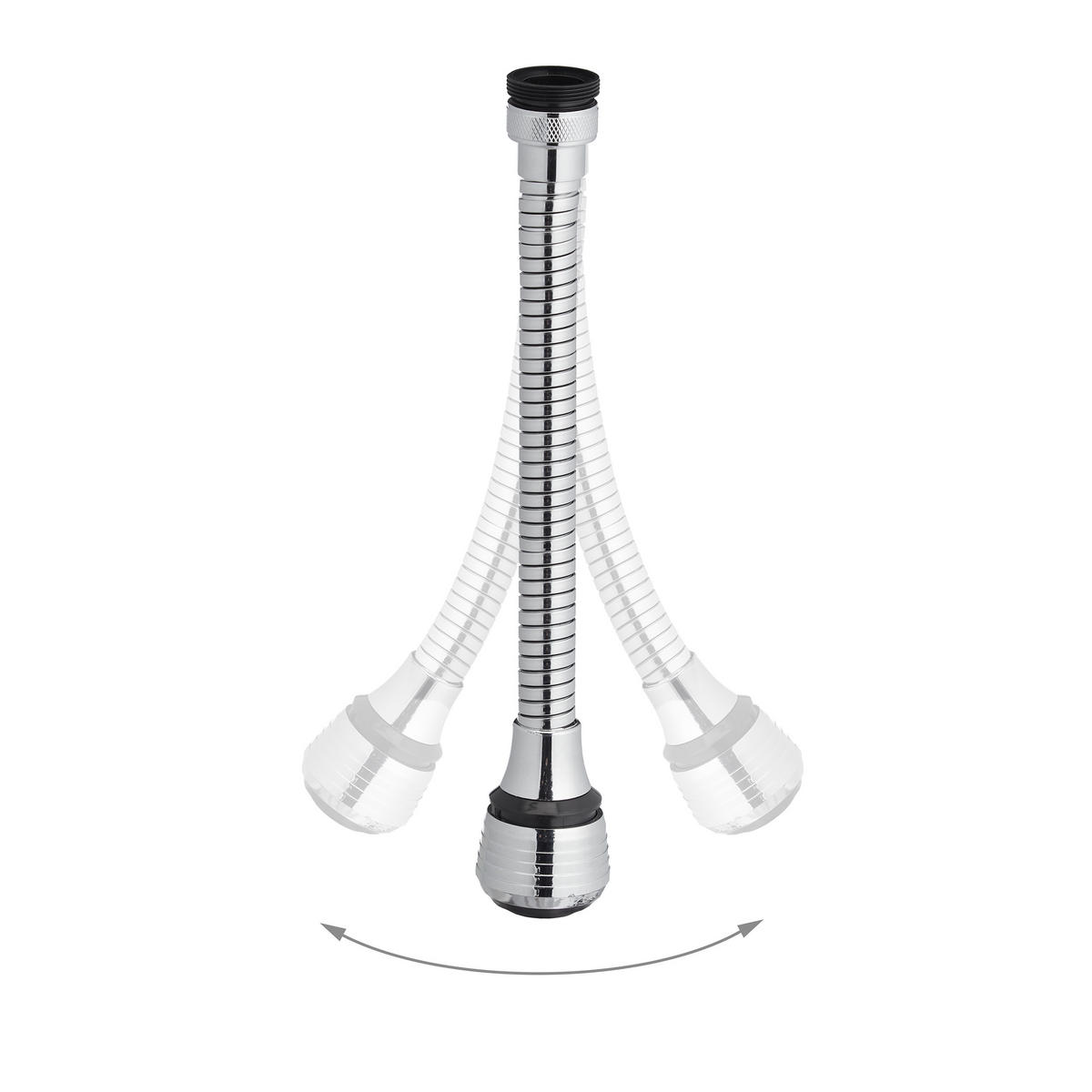 ROZŠÍRENIE kohútika - strieborná, kov/plast (3.5/30/3.5cm) - Relaxdays