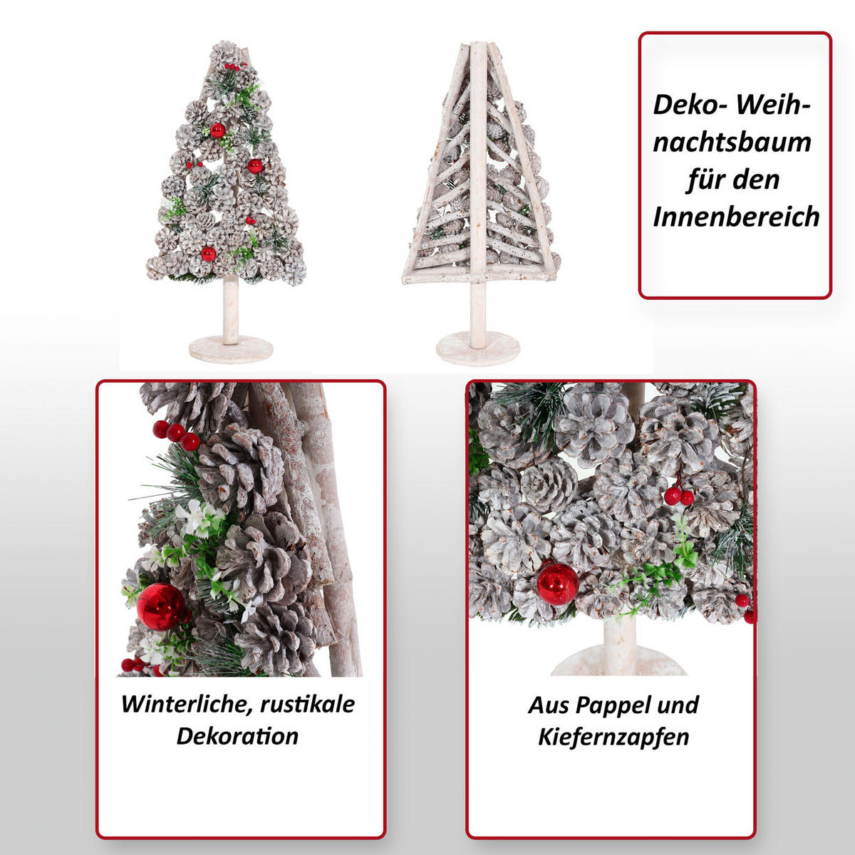 DEKO-WEIHNACHTSBAUM Weiß - Weiß, Holz (60cm) - MCW