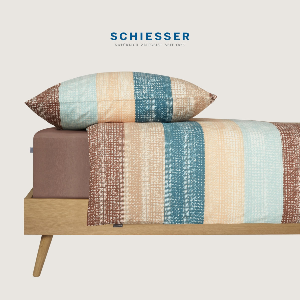 BETTWÄSCHESET Emilia - Renforcé - 2-teilig - 155 x 220 cm - Petrol - Petrol, Textil (155/220cm) - SCHIESSER