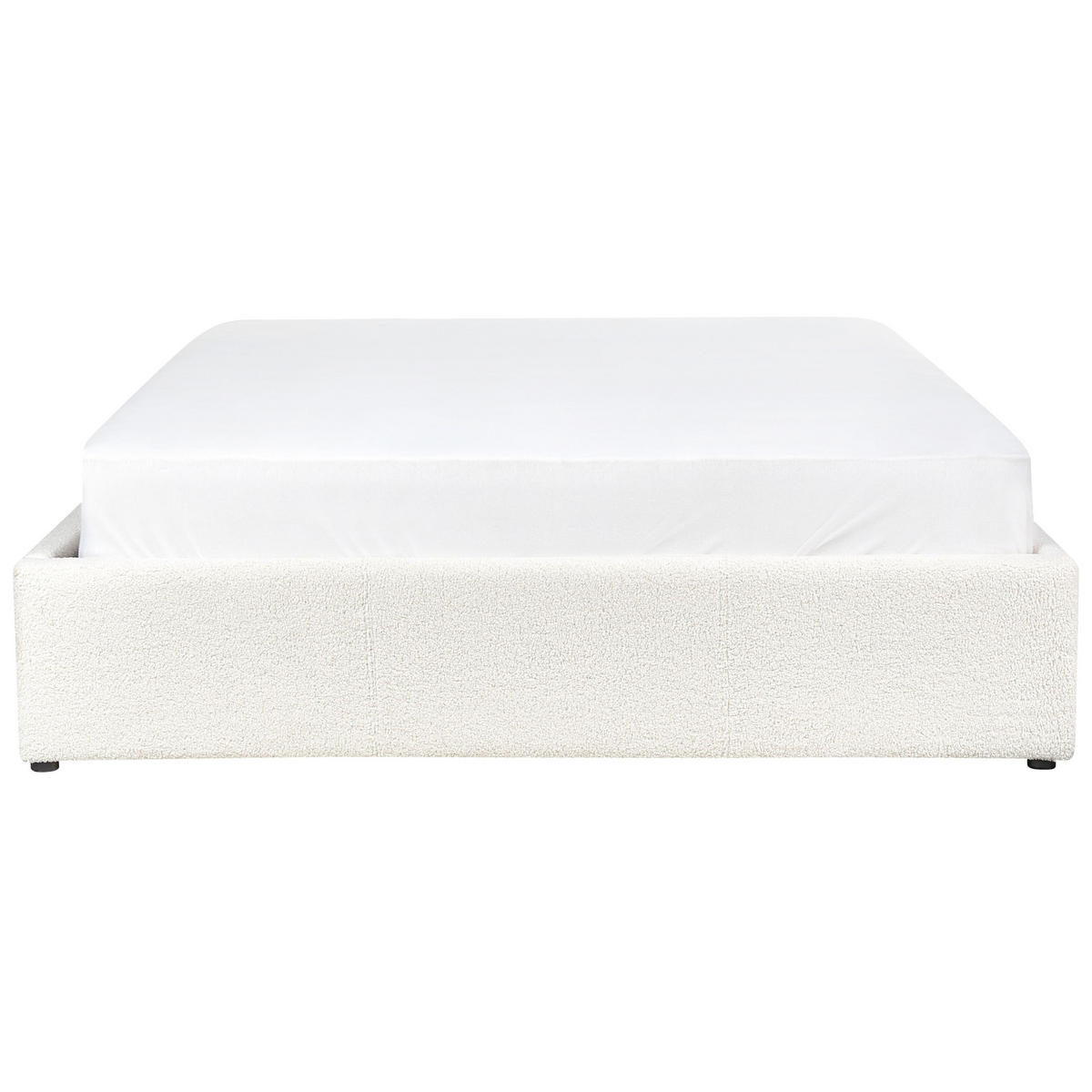 OTTOMANE-BETT 140/200 cm Weiß Dinan - Weiß, Textil (140/200cm) - Beliani