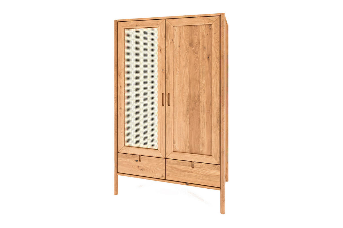 KLEIDERSCHRANK MIT SCHUBLADE INA Wildeiche - Wildeiche, Holz (108/175/60cm) - byoak