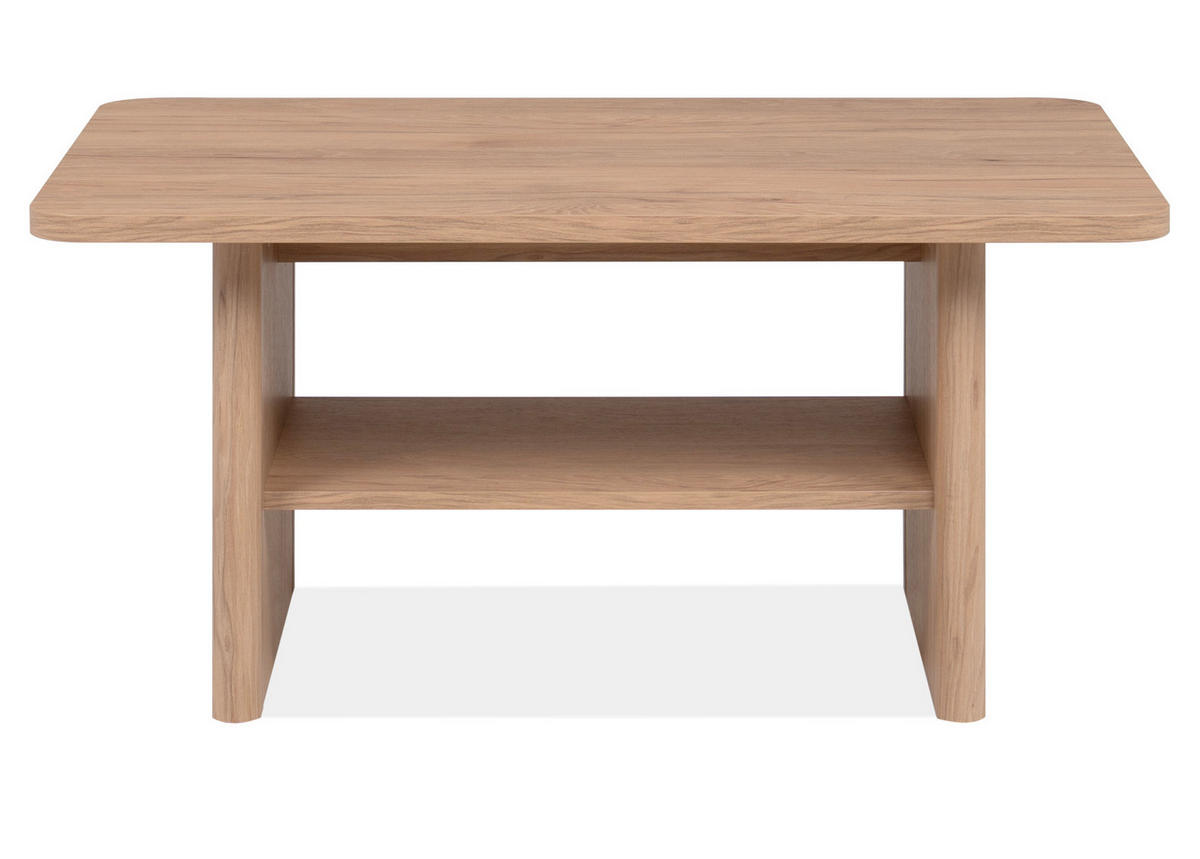 COUCHTISCH Hickory Walnuss 90 x 56 cm, Wohnzimmertisch mit Ablage - Walnussfarben, Holzwerkstoff (56/90/42cm) - Furn.Design