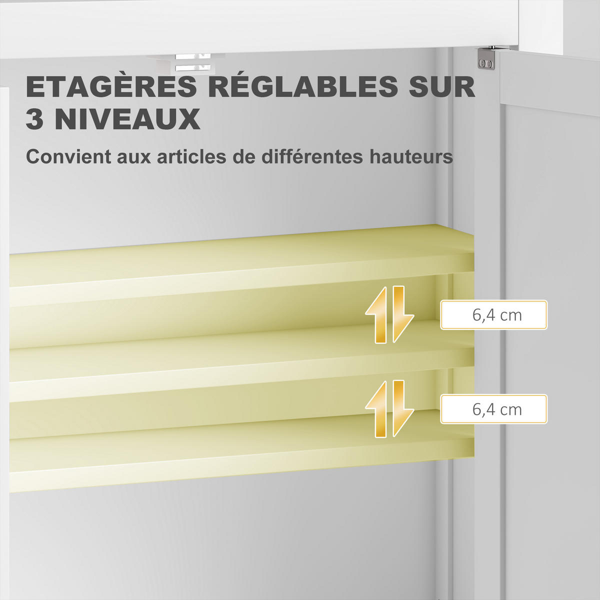 HÄNGESCHRANK DE-15950 61/20/84 cm Weiß - Weiß, Holzwerkstoff (20/84/61cm) - ComfortXL