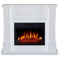 ELEKTROKAMIN Toscana AF23S Weiß – Breite 107 cm, 3D-Flammeneffekt, LED-Beleuchtung, Heizfunktion - Weiß, Glas/Holzwerkstoff (106.6/92.5/37cm) - ArtiFlame