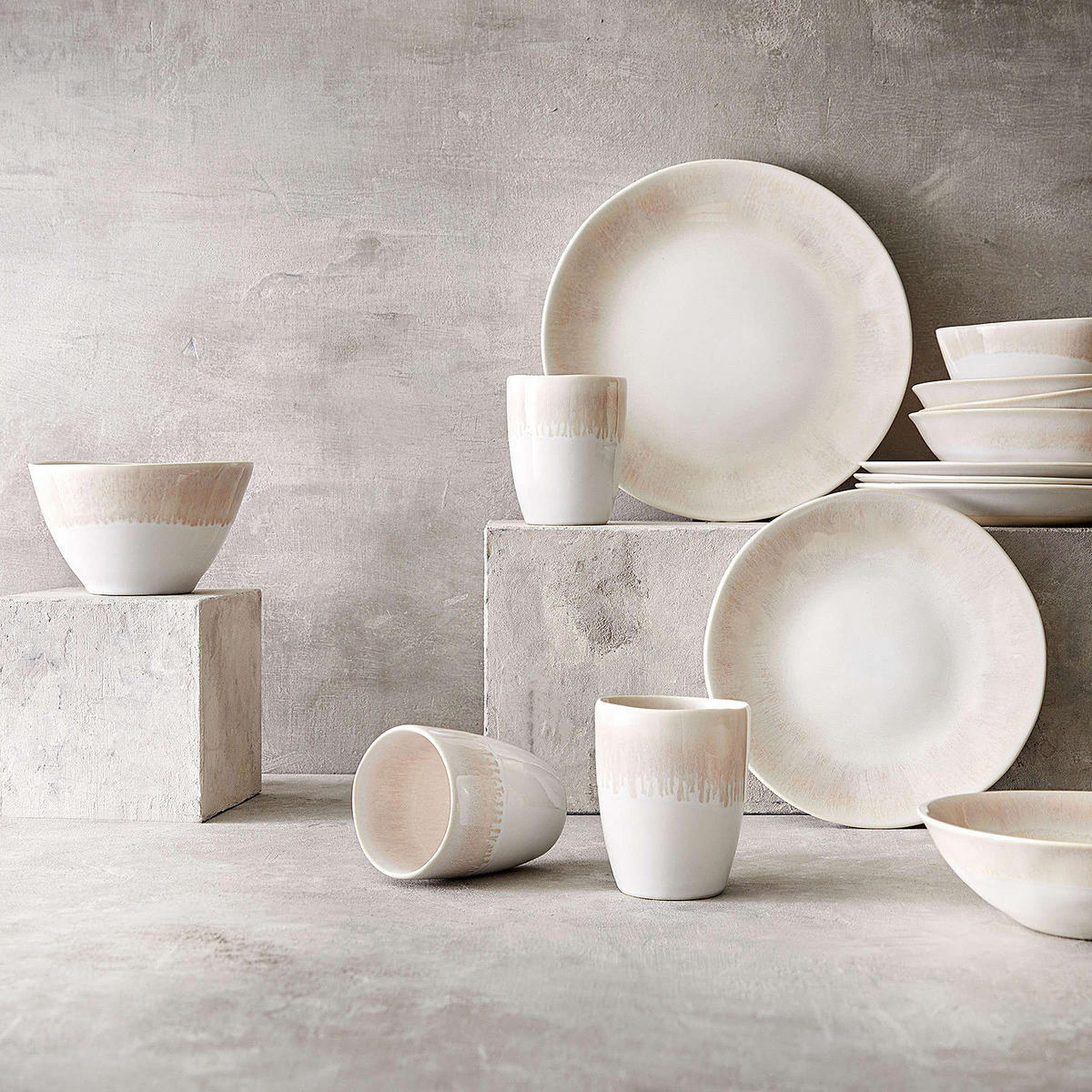 SCHALE Atlantis - Beige, Keramik (19/19/6cm) - Butlers