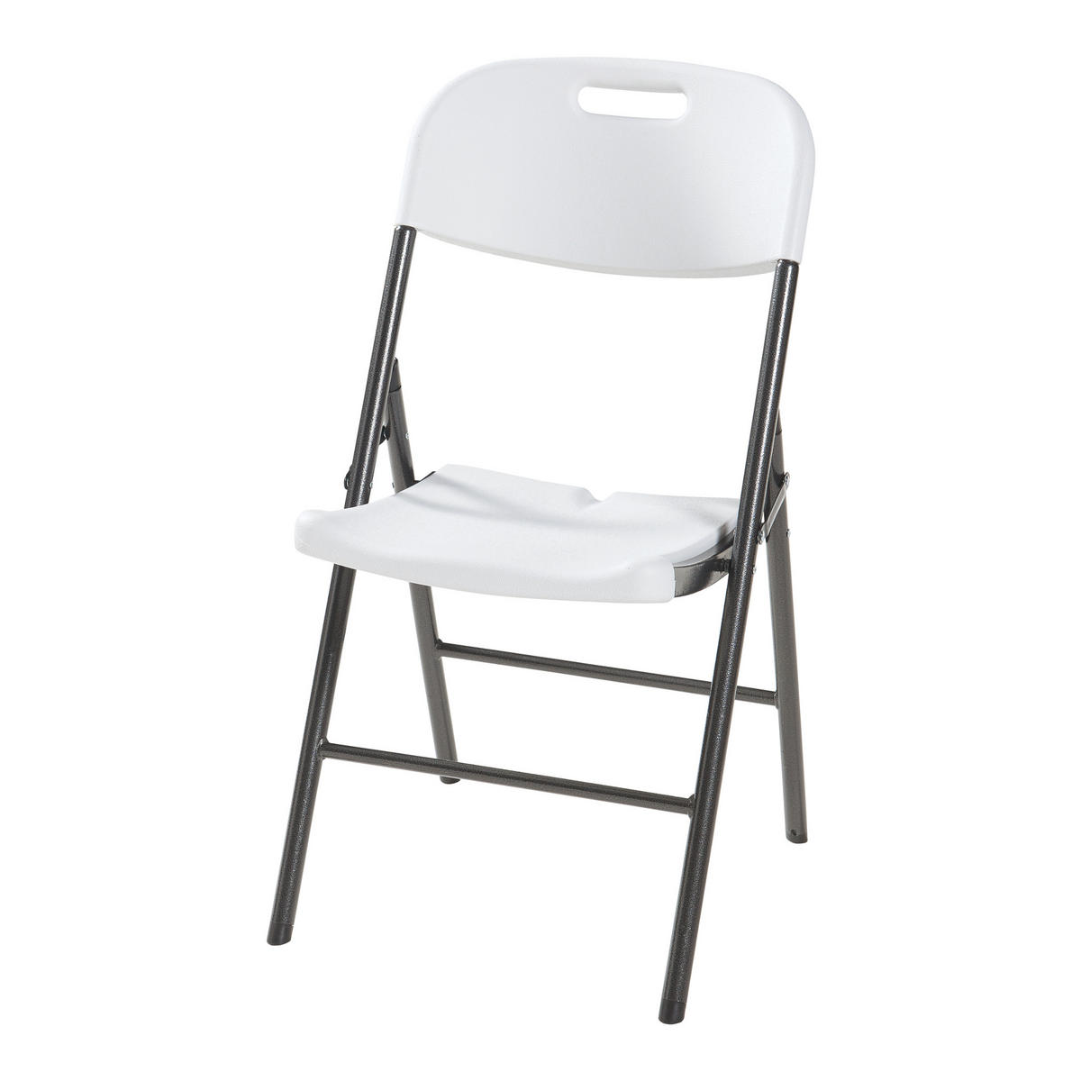 KLAPPSTUHL Ljusnarsberg - Weiß, Kunststoff/Metall (46/87/53cm) - [en.casa]