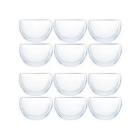 CAPPUCCINOGLÄSER Set 12-tlg Doppelwandig 300 ml Glas - Transparent, Glas - JUNG