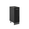 APOTHEKERSCHRANK R-Line Schwarz Hochglanz 30 cm ohne AP - Schwarz Hochglanz/Anthrazit, Holzwerkstoff (30/81.6/46cm) - Vicco