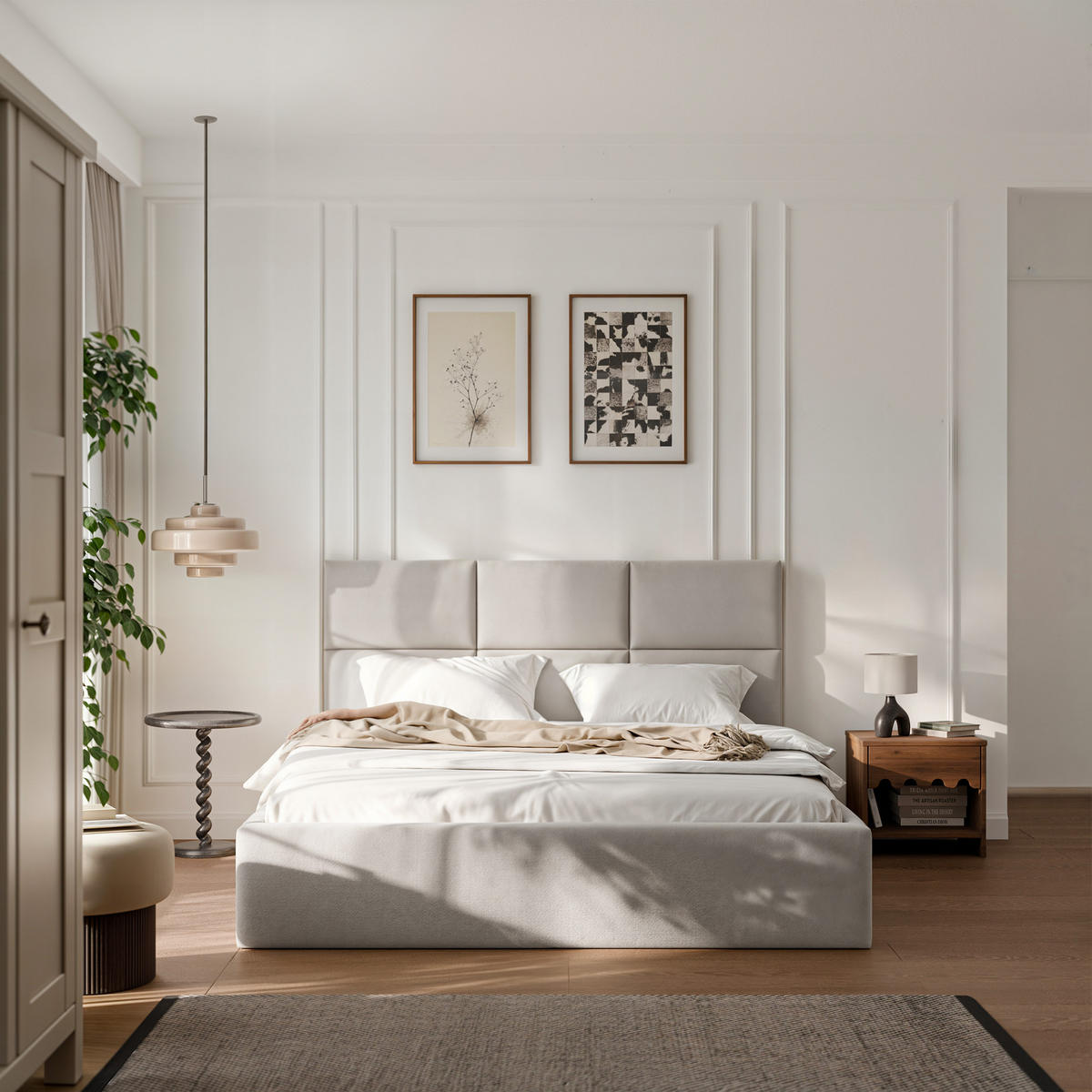 POLSTERBETT FORS 160/200 cm Bettkasten, Grau - Grau, Holzwerkstoff/Textil (160/200cm) - Idohome