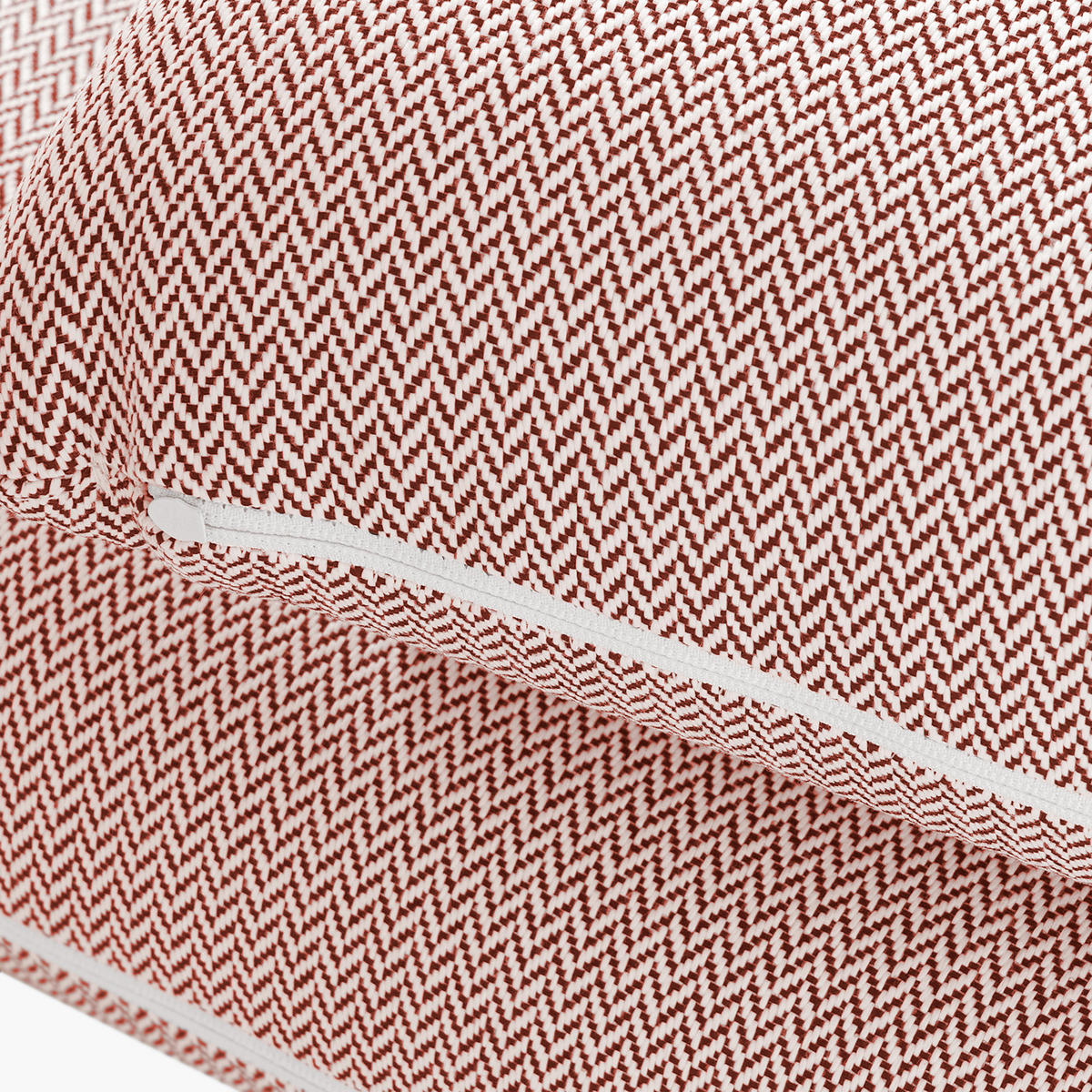 GARTENKISSEN RAMBE Dekokissen mit Füllung, 40x35 cm, Outdoorgeeignet, Rot - Rot/Weiß, Textil (40/35cm) - KONSIMO®