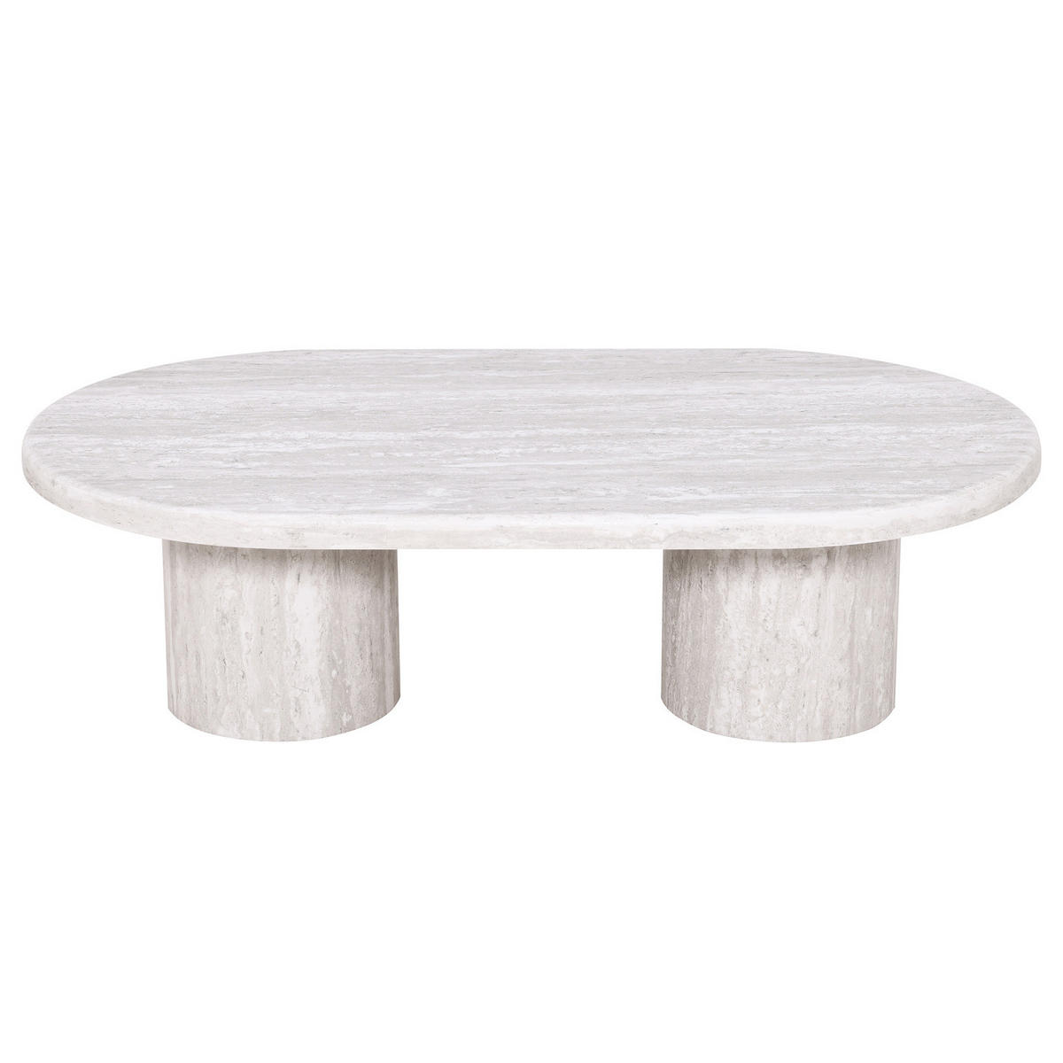 COUCHTISCH - Travertin Hellgrau Dekor - Hellgrau, Holzwerkstoff (70/120/35cm) - home24