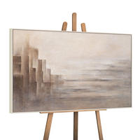 GEMÄLDE Grenzen der Illusion II Schattenfugenrahmen Beige 120x80 cm - Beige, Holz (120/80cm) - YS-art gallery