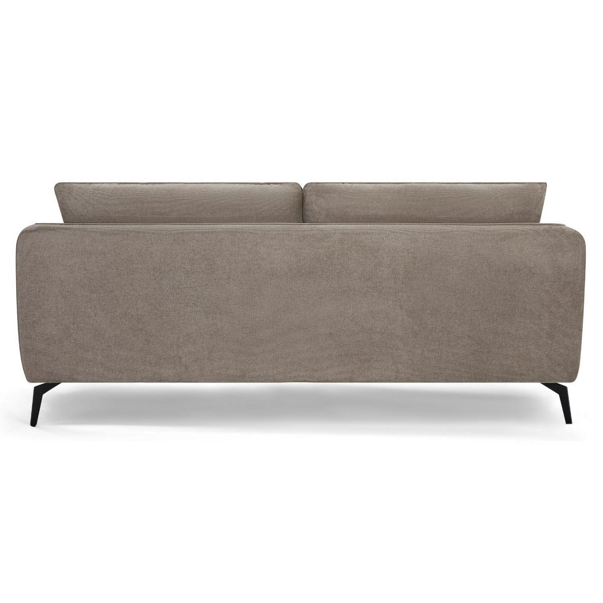 DREISITZER-SOFA Webstoff Beige - Beige/Schwarz, Textil/Metall (197/85/85cm) - Furnhouse