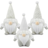 WEIHNACHTSWICHTEL 3er Set Weiß Textil - Weiß, Textil (7/18/10cm)