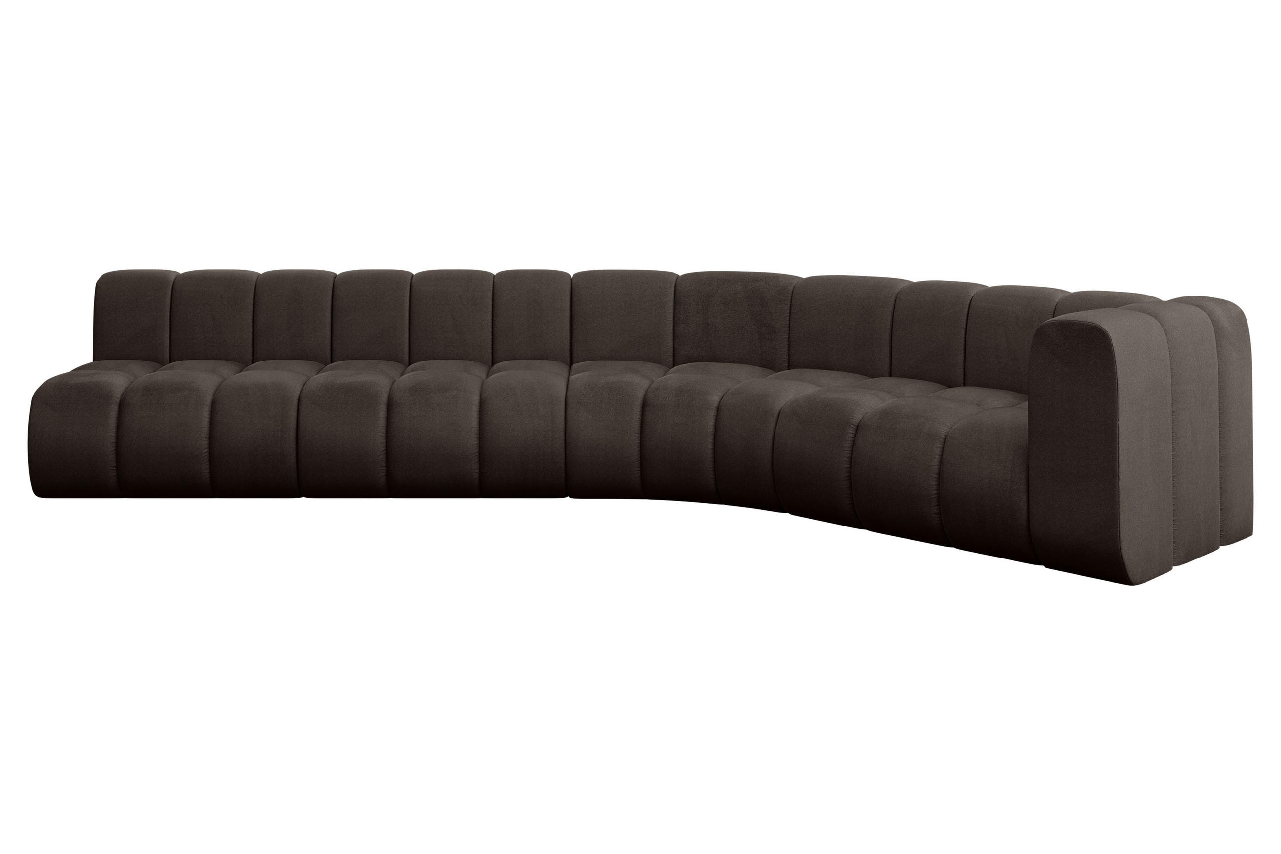 ECKSOFA modulares Sofa Karex-L2 - 399x194x70 cm Braun - Braun, Holzwerkstoff/Textil (399/194cm) - ALTDECOR
