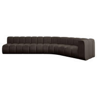 ECKSOFA modulares Sofa Karex-L2 - 399x194x70 cm Braun - Braun, Holzwerkstoff/Textil (399/194cm) - ALTDECOR