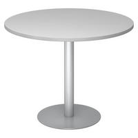 PAUSENTISCH groß STF 100/100/74,5 cm in Grau/Silberfarben - Silberfarben/Grau, Holzwerkstoff (100/100/74.5cm) - bümö