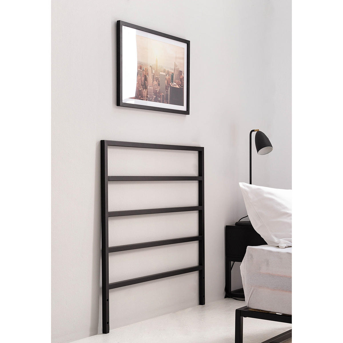KOPFTEIL - Metall - Schwarz, Metall (90/95/2cm) - home24
