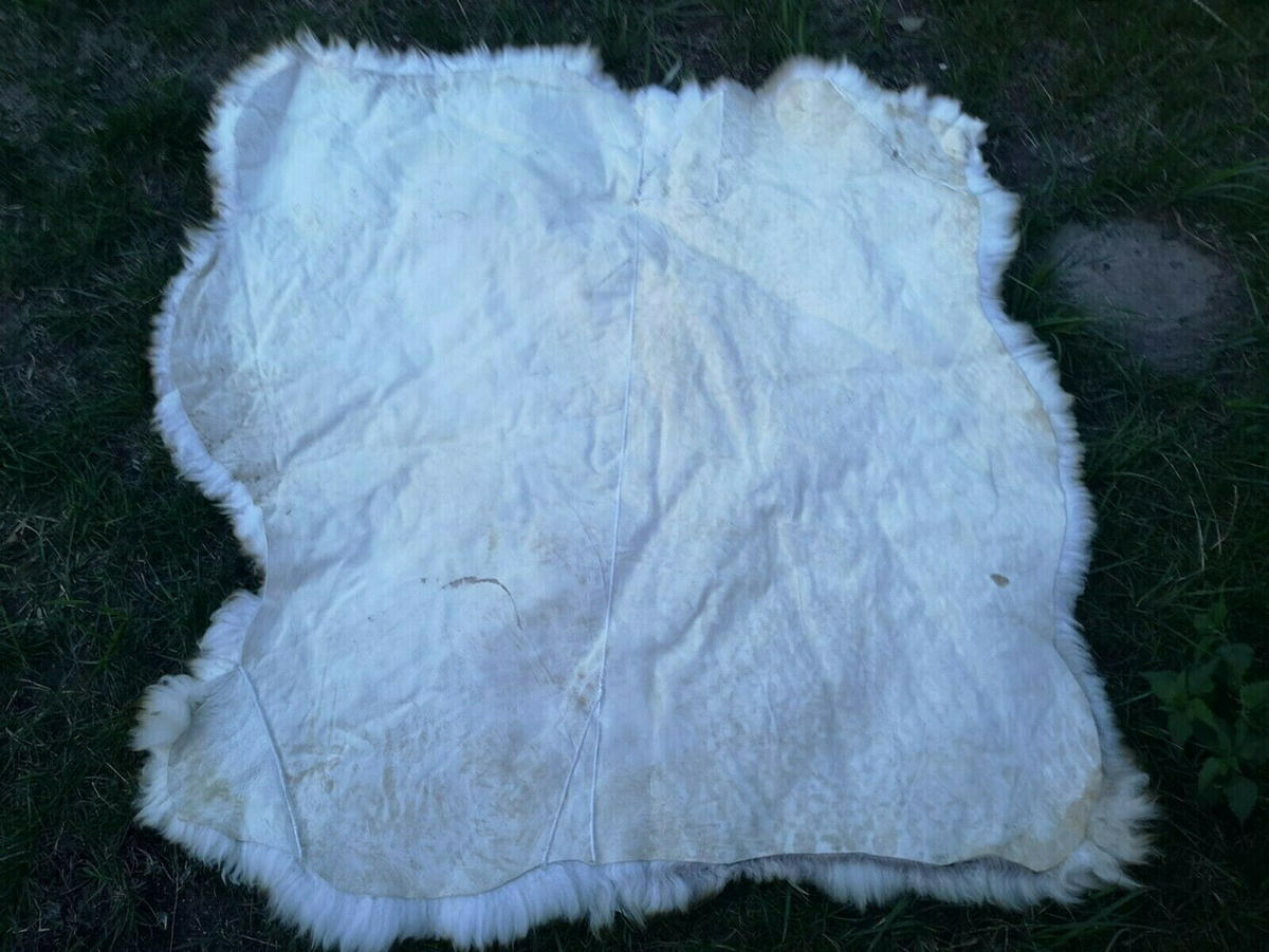 FELL Öko Schaffell Läufer Braun Geflammt ca. 110/110 cm - Braun, Fell (110/110cm) - Provellus