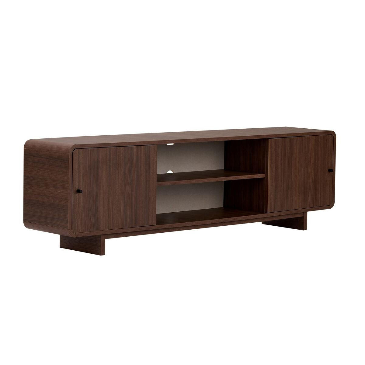 TV-MÖBEL mit 2 Türen, 2 Fächern und abgerundeten Kanten 34/52/180 cm - Naturfarben, Holzwerkstoff (34/52/26cm) - Calicosy