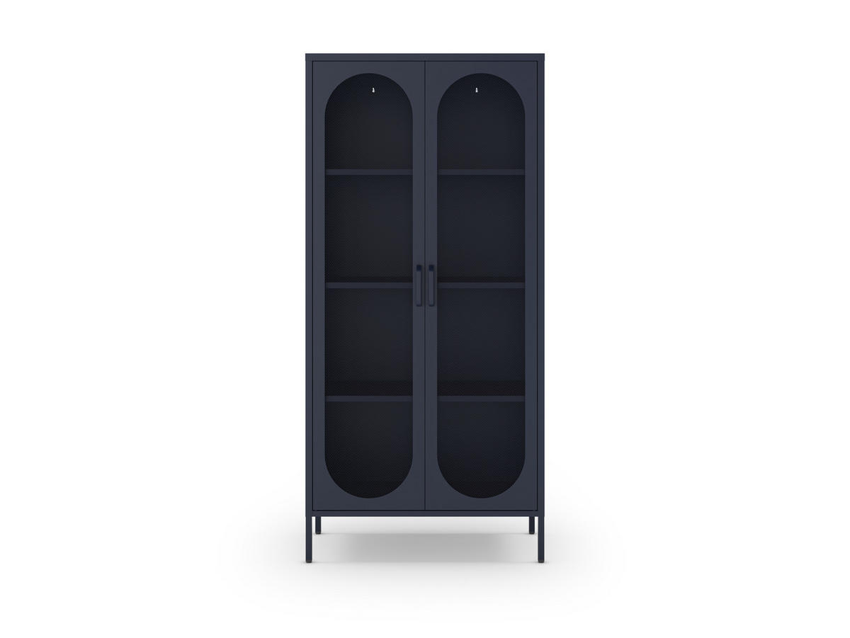 SCHRANK Diora Blau 80/40/170 cm - Blau, Metall (40/170/80cm) - Drawer