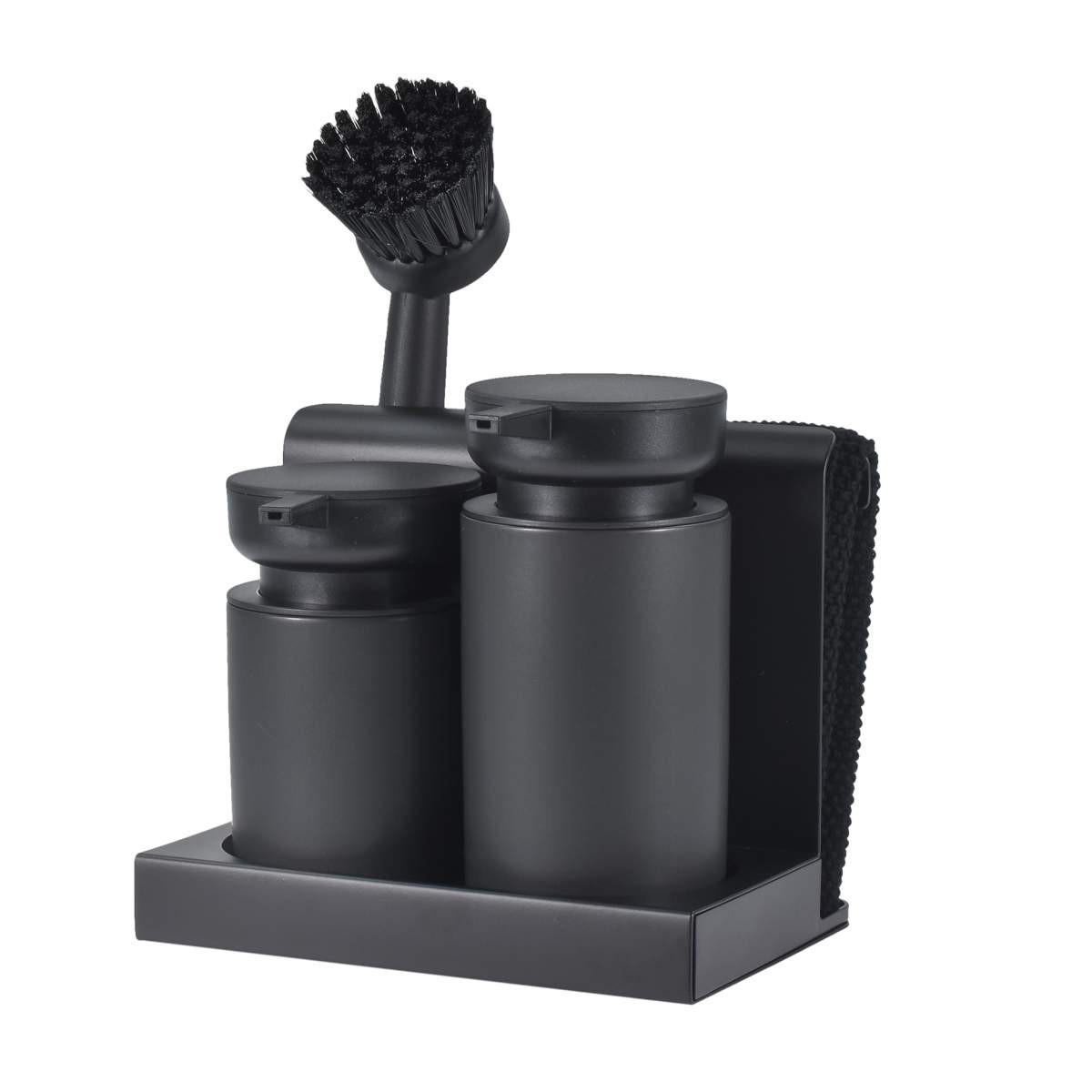 GESCHIRRSPÜLSET Diish schwarz (5-teilig) - Schwarz, Metall (12/26/18cm) - Zone Denmark
