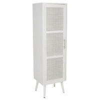 SCHRANK aus Holz und Gitter 41x37x140cm - Weiß, Holz (40.5/139.5/37cm) - Wanderlust