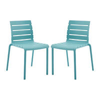 GARTENSTUHL stapelbar 2er-Set - Polypropylen - Himmelblau - PANDJI von MYLIA - Hellblau, Kunststoff (54/79/49.5cm) - Vente-Unique
