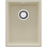 SPÜLBECKEN London Slim, 2-er set Beige 36/47 cm 1 Becken + Ablauf-Set ab 40er Unterschrank - Chromfarben/Beige, Kunststoff (36/20/47cm) - Primagran