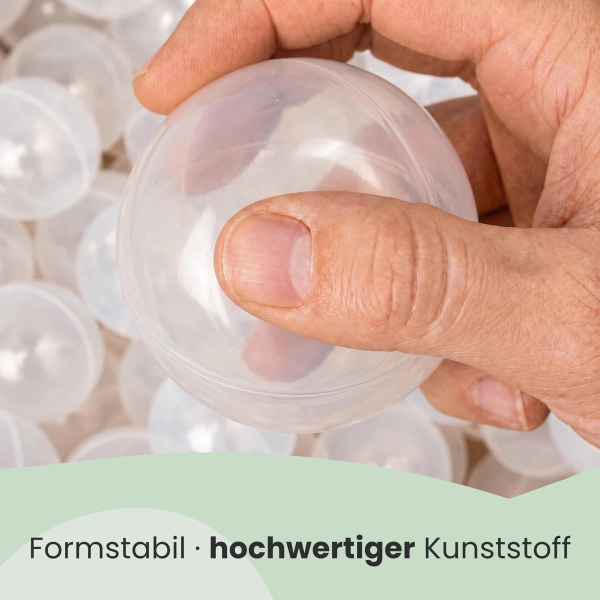 BÄLLEBAD-BÄLLE 50 Stück, Transparent, 5.5 cm - Multicolor, Kunststoff (5.5/5.5/5.5cm) - Littletom