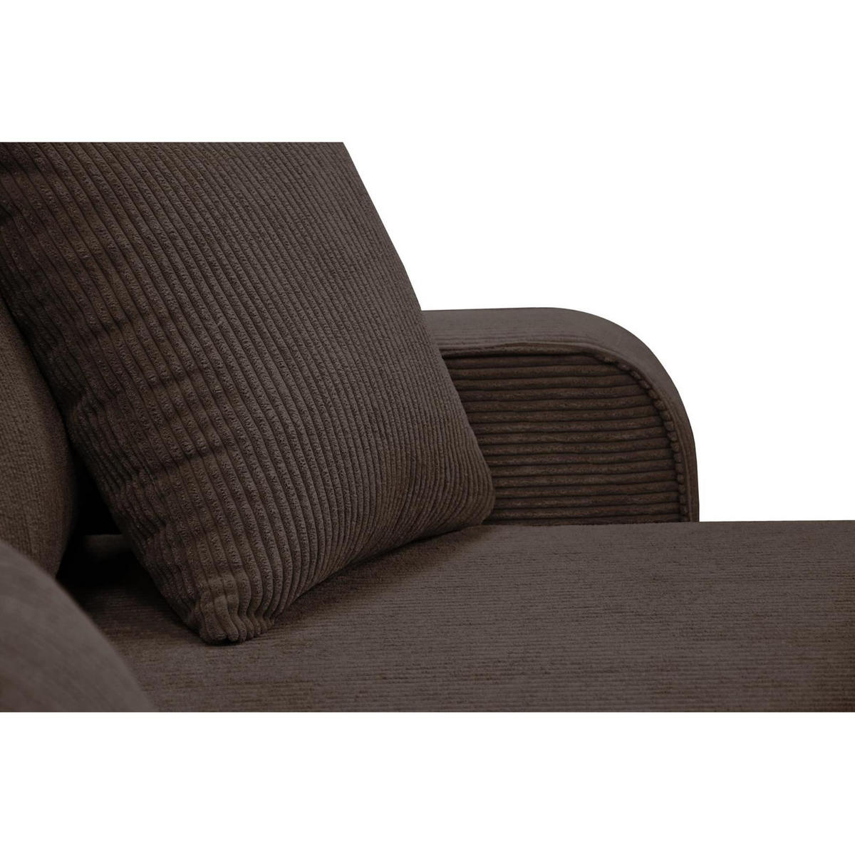 ECKSCHLAFSOFA Primo L braun - Schwarz/Braun, Textil (290/185cm) - Beautysofa