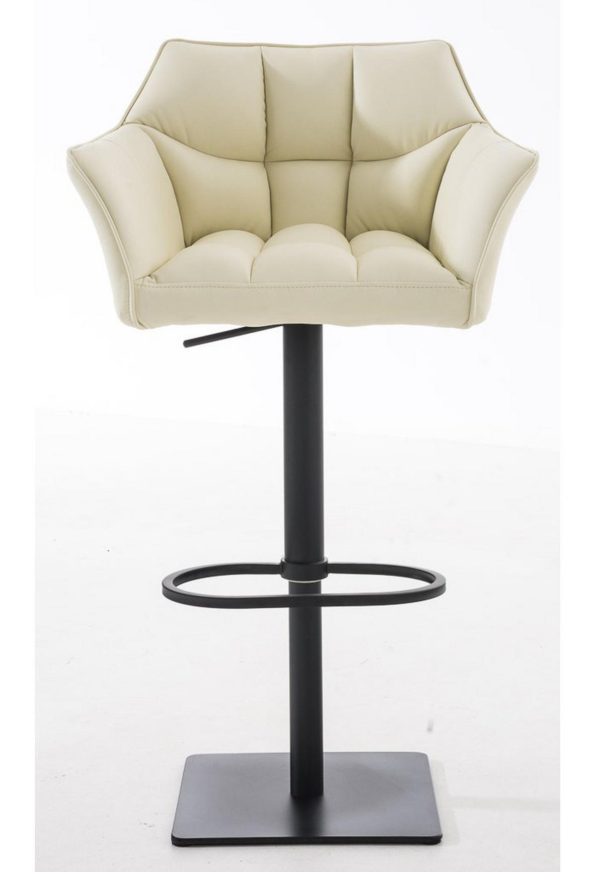 BARHOCKER Damaso 2er Set 88x64x45 cm creme - Creme, Leder (64/88/45cm) - furnicato