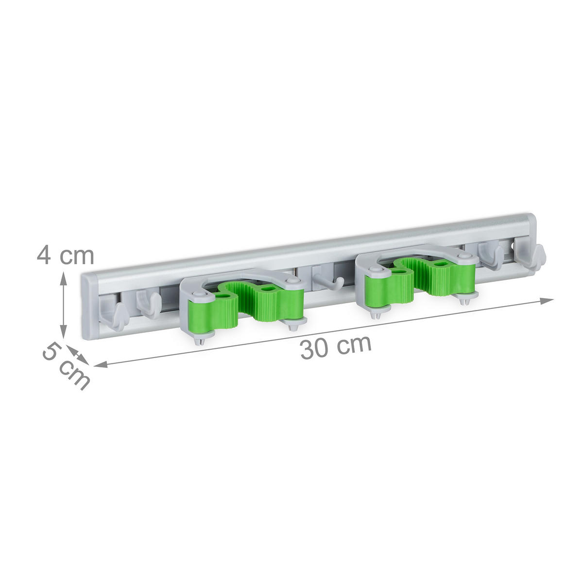 2XGERÄTEHALTER - Multicolor, Kunststoff/Metall (30/4/5cm) - Relaxdays