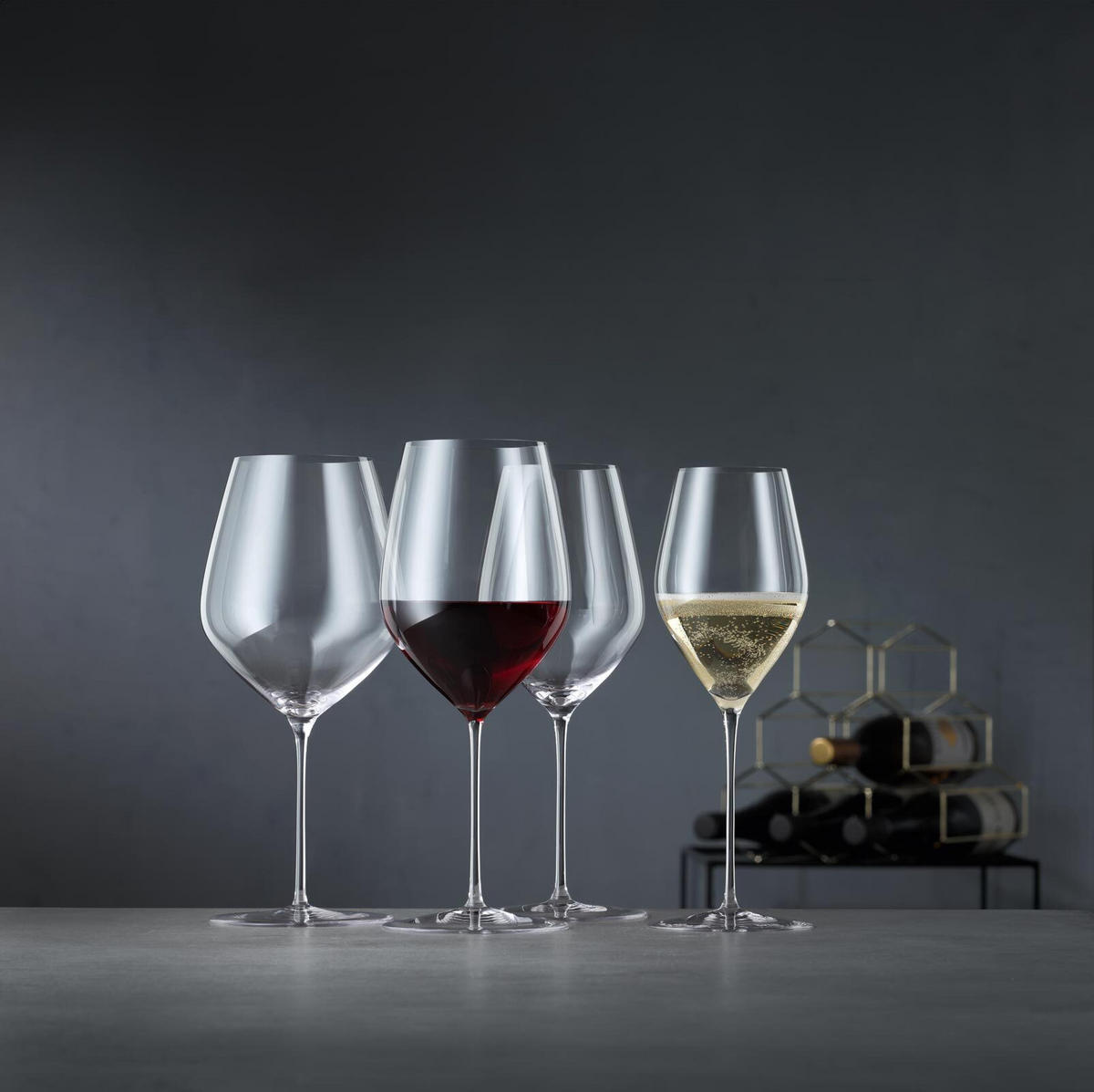 CHAMPAGNERGLÄSER + POLIERTUCH Hi-Lite transparent 347 ml 2er Set - Transparent, Glas (0.347L) - Spiegelau