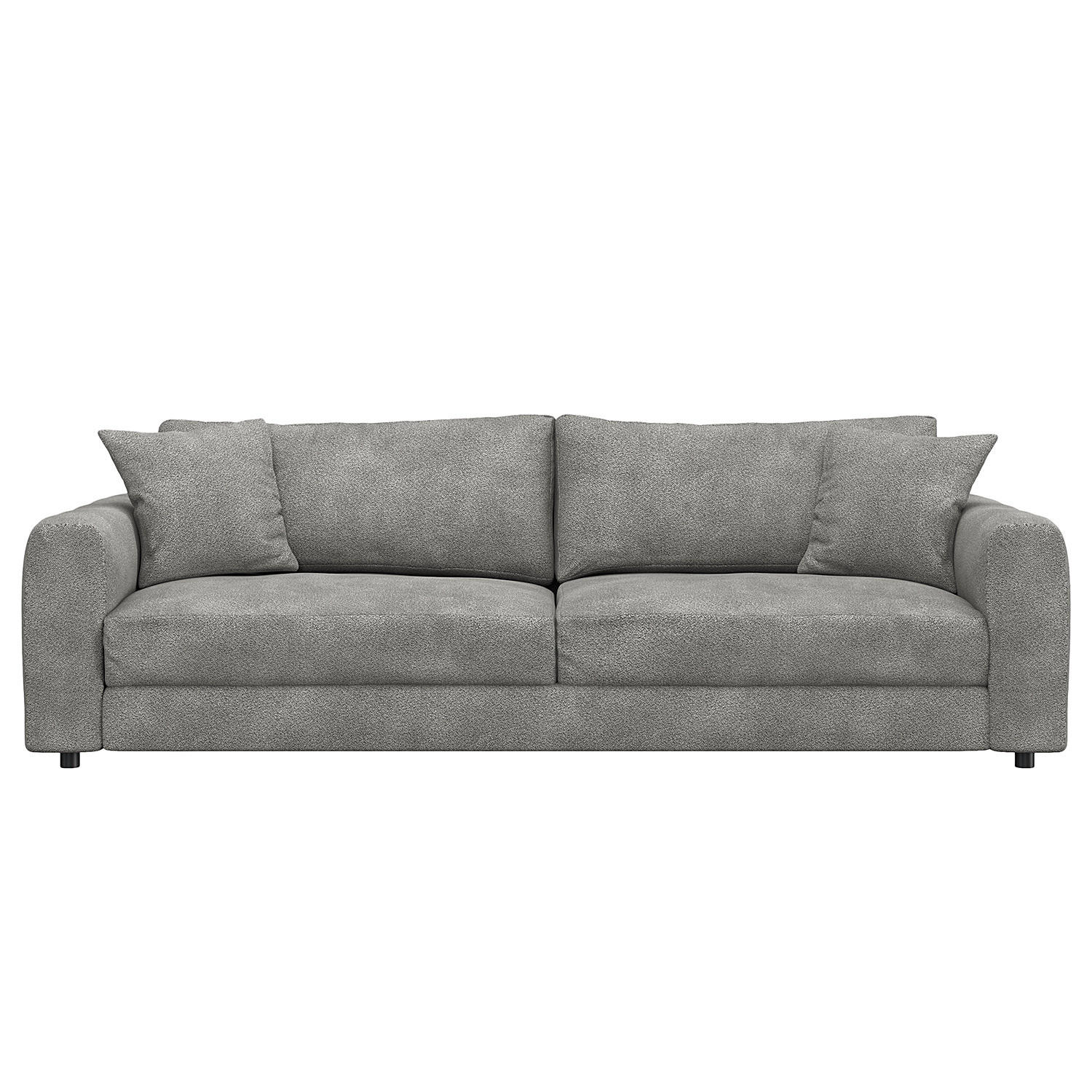 3-SITZER SOFA - Schwarz/Grau, Kunststoff/Textil (238/79/106cm) - home24