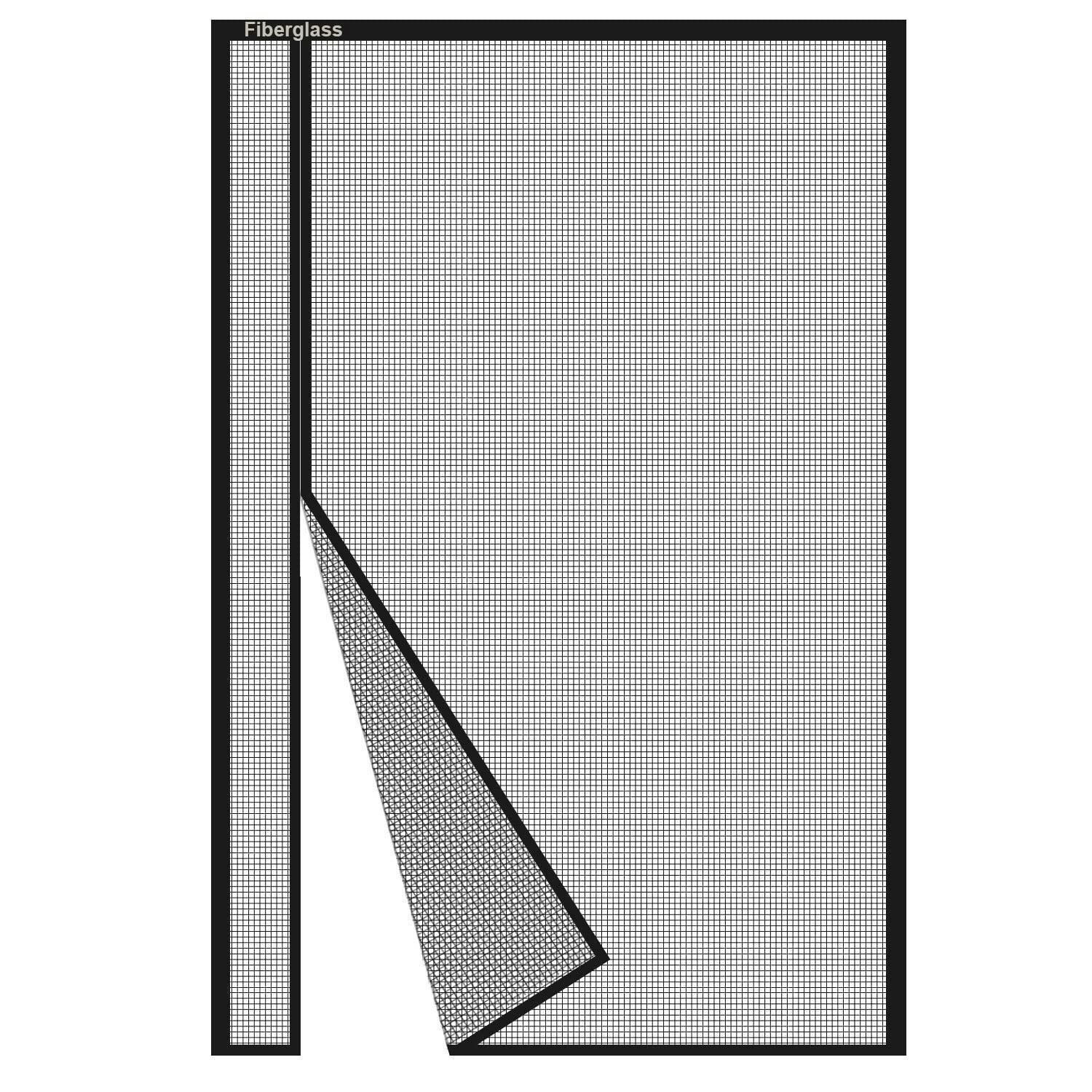FLIEGENGITTER Tür 120 x 215 cm Schwarz mit Magnetverschluss - Schwarz, Kunststoff (120/215/1cm)