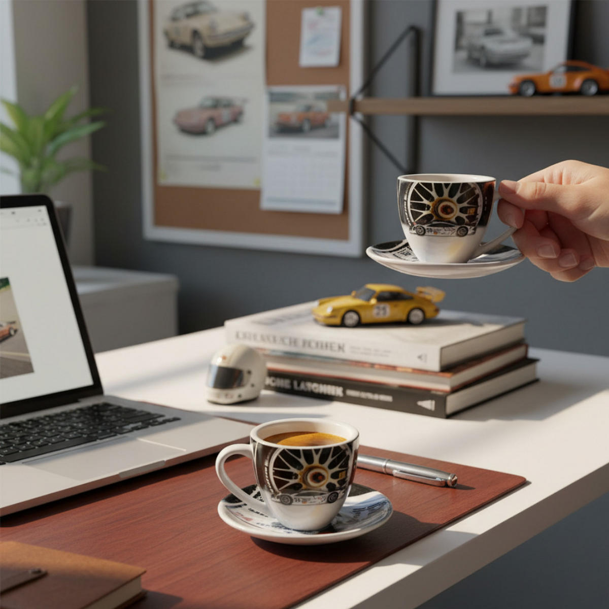 ESPRESSOTASSE GT1 Mehrfarbig Keramik mit Untertasse 2-teilig 0,09 L - Multicolor, Keramik (0.09L) - Porsche