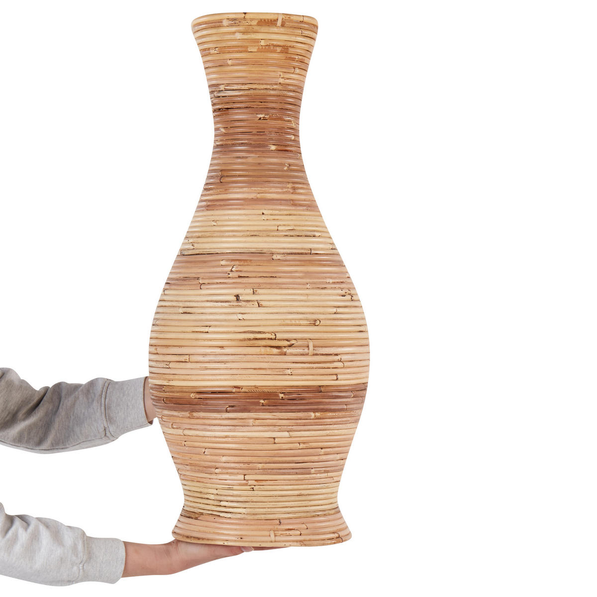 DEKOVASE Rattan natürlich Trinisa - Naturfarben, Naturmaterialien (70cm) - Beliani