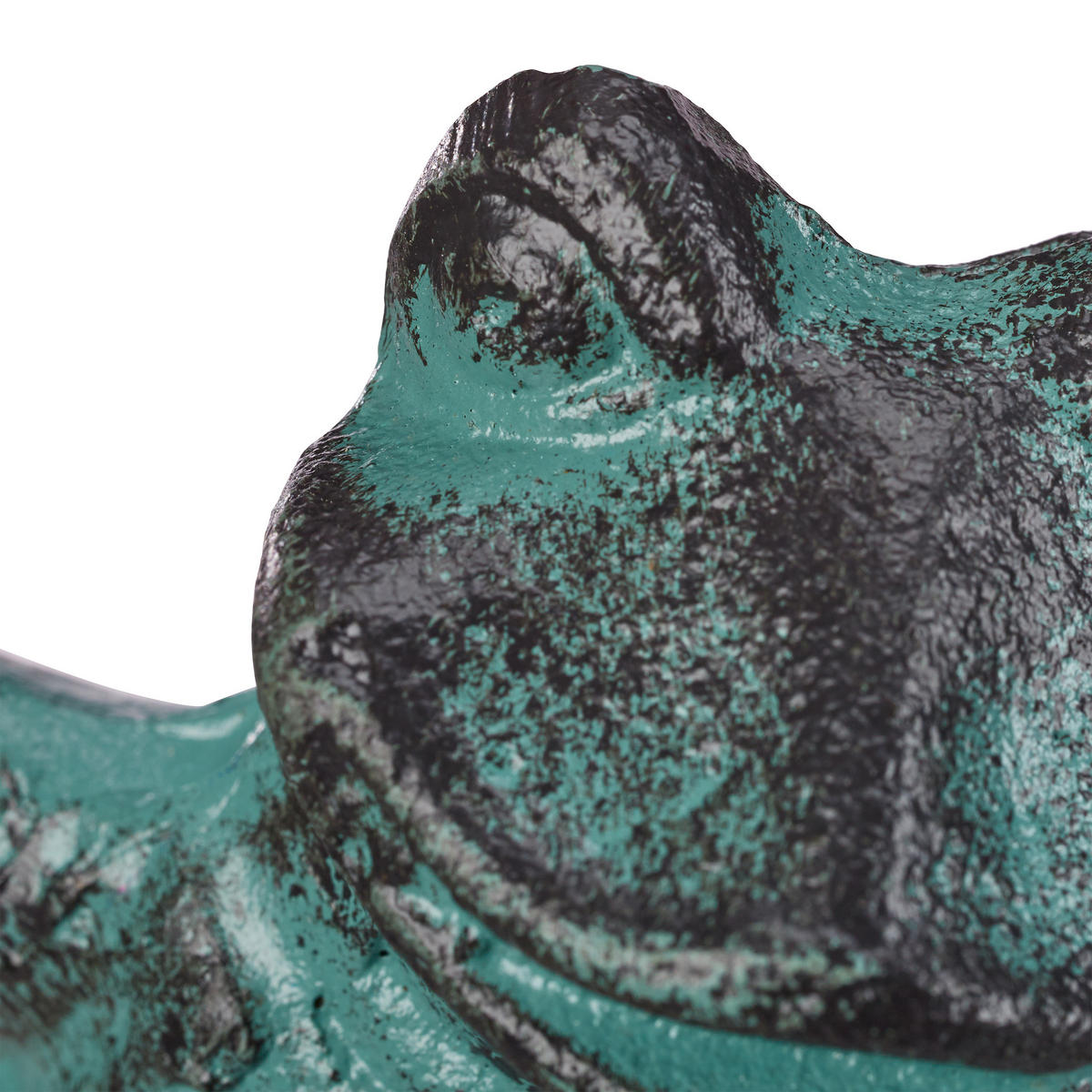 GARTENFIGUR Frosch - Dunkelgrün, Metall (22/30/10cm) - Relaxdays