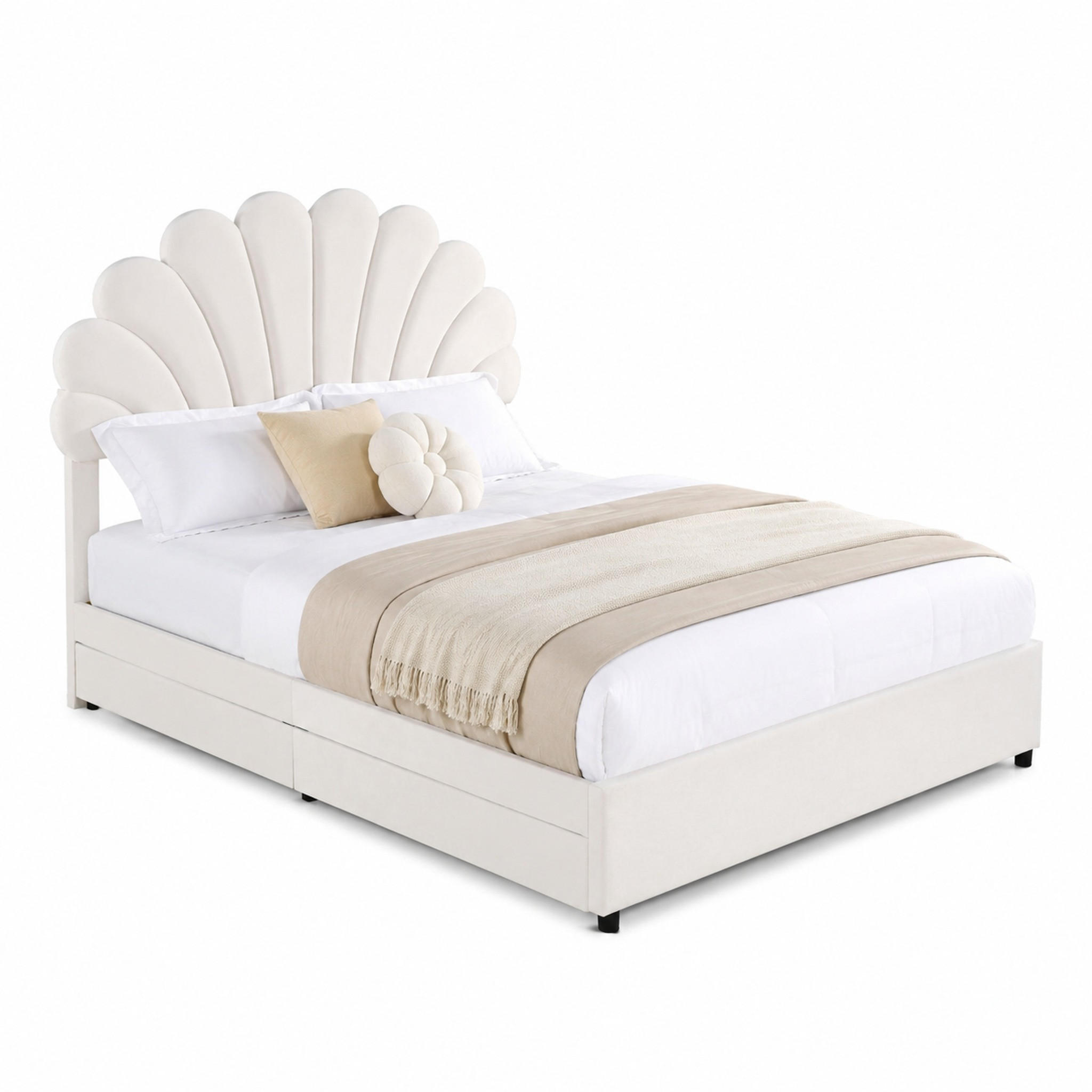 Meubliv Polsterbett Beige 140x200 cm