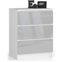 KOMODA Bílá, lesklý kovový povrch 77/60/40 - bílá, kompozitní dřevo (60/77/40cm) - RAUMHIRSCH FURNITURE