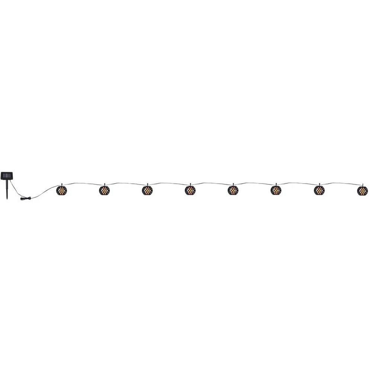 LED AUSSENLEUCHTE Solar Lichterkette Schwarz - Schwarz, Kunststoff (410/7/7cm) - Globo Lighting