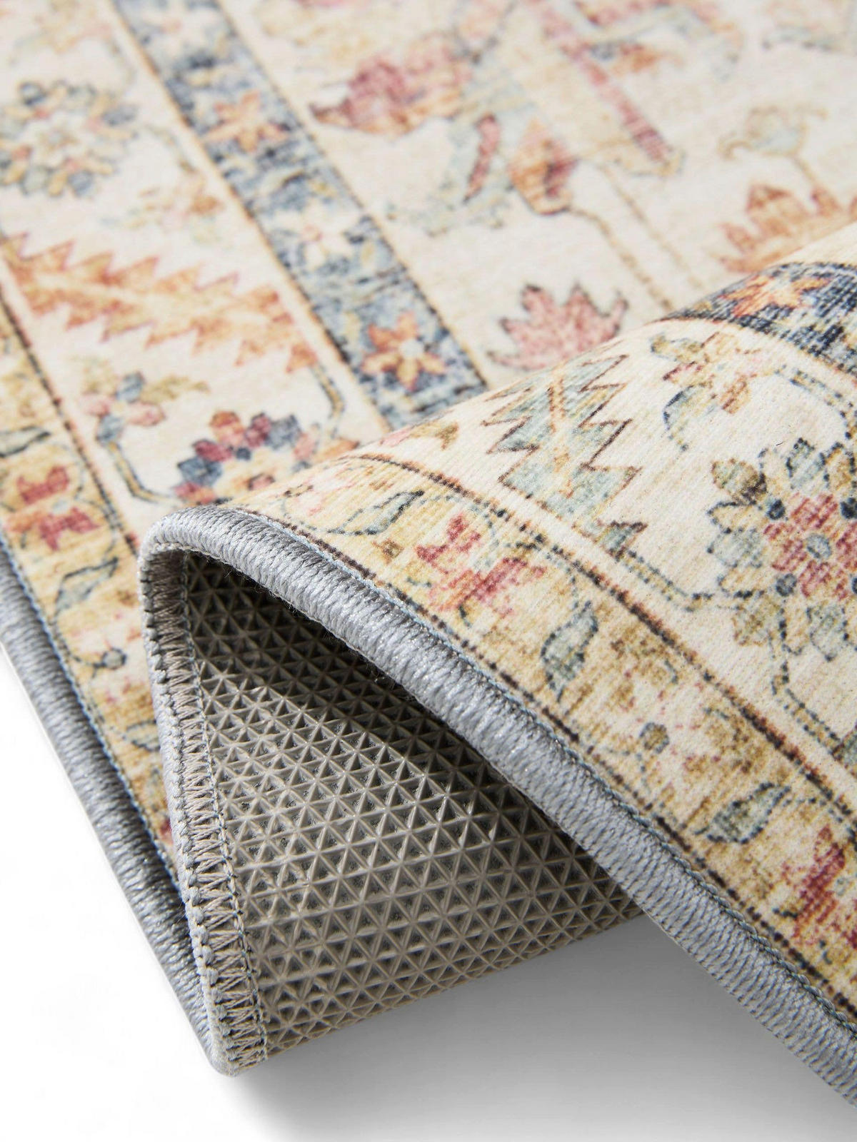 VINTAGE-TEPPICH George waschbar 140x200 cm - Beige/Multicolor, Kunststoff (140/200cm) - benuta
