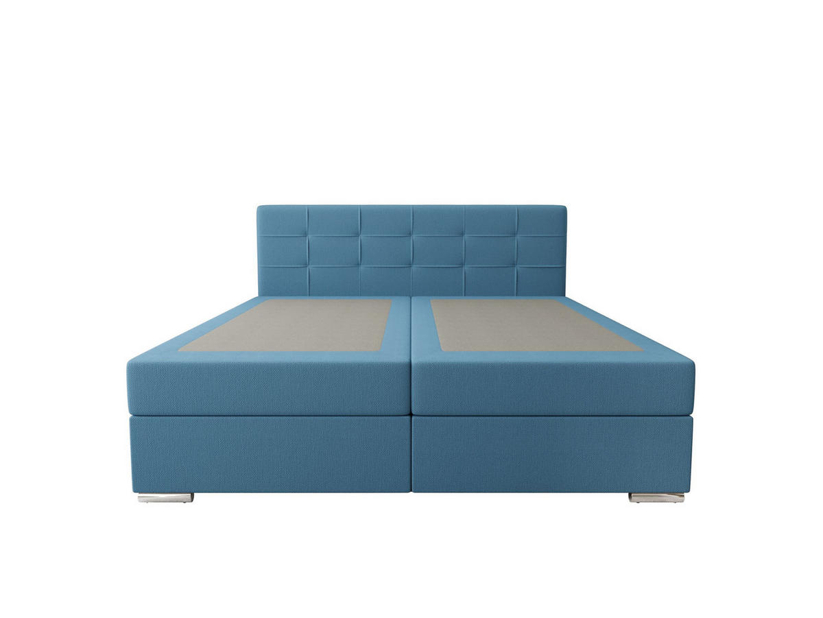 BOXBETT ZILANO 1 mit Matratze H3 und Topper 140x200 Cosmic 5 - Blau, Holz/Textil (140/200cm) - Bedante