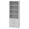 REGAL - 4 Schübe 42/80/215,6 cm in Grau - Grau, Holzwerkstoff (80/215.6/42cm) - bümö